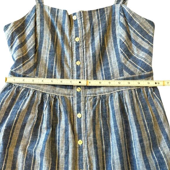 Draper James Women's Blue‎ and White Striped Linen Dress Size 14 - Picture 6 of 7